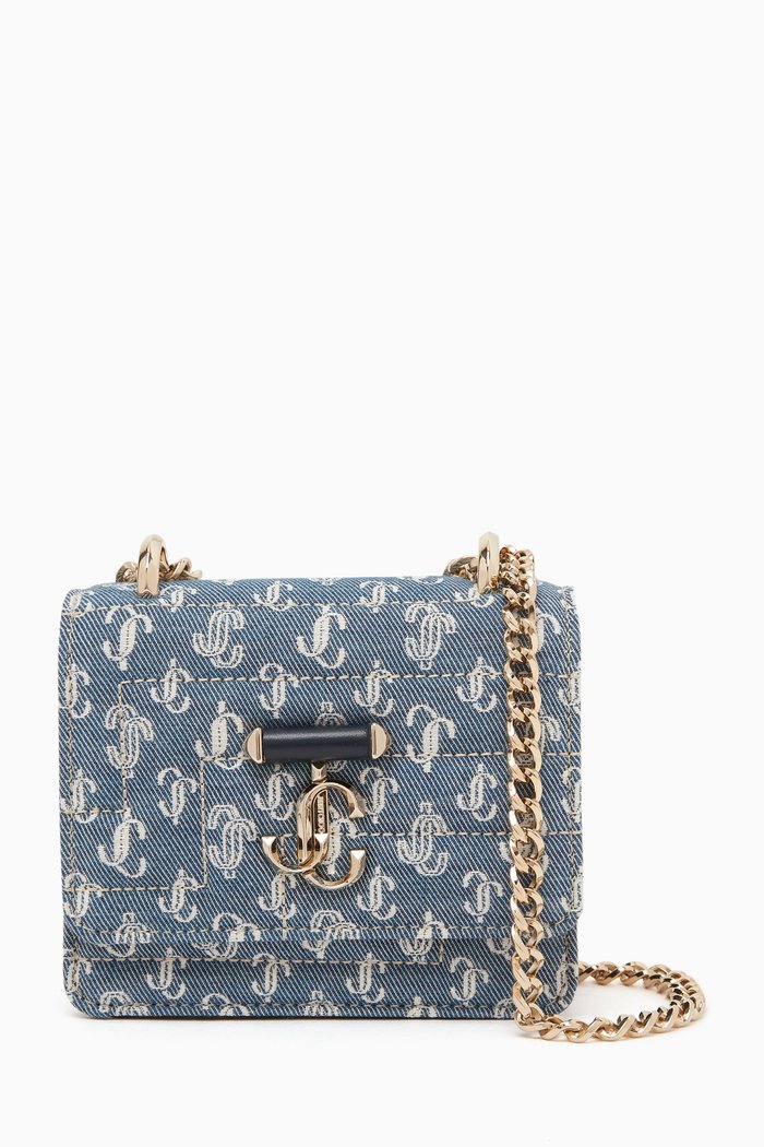 

Micro Avenue Quad Bag in JC Monogram Denim, Blue