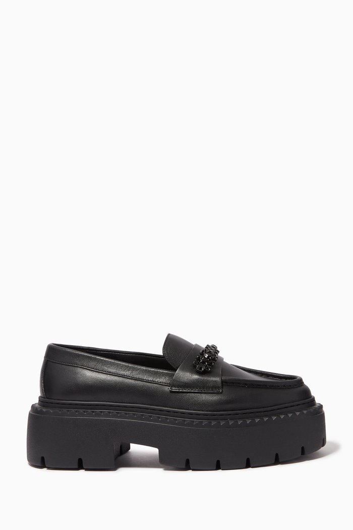 

Bryer Flat Loafers in Box Calf Leather, Black