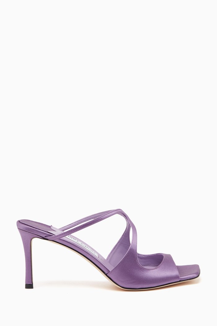 

Anise 75 Mules in Satin, Bright purple
