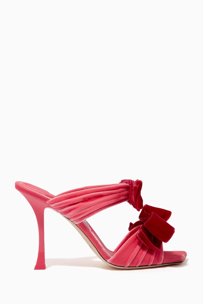 

Flaca 100 Sandals in Velvet, Pink