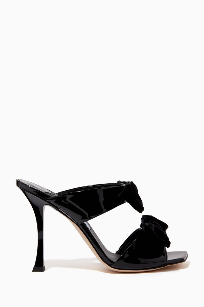 

Flaca 100 Sandals in Patent Leather, Black