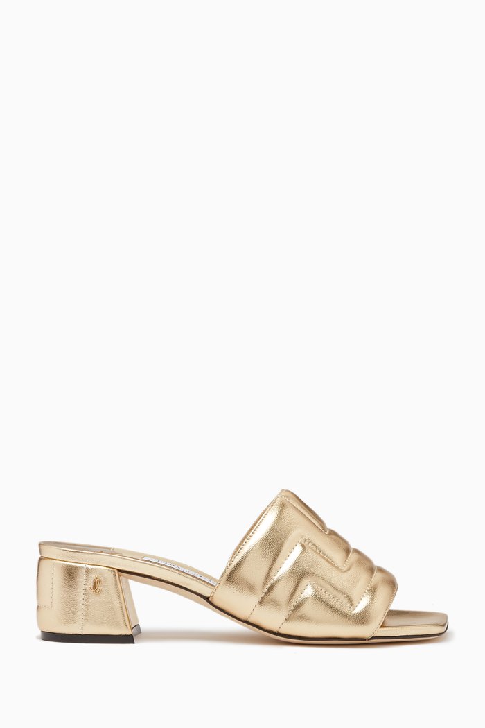 

Themis 45 Mules in Leather, Gold