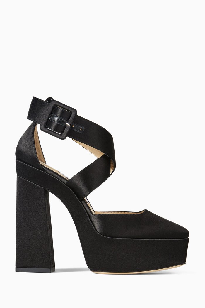 

Gian 140 Pumps in Satin, Black