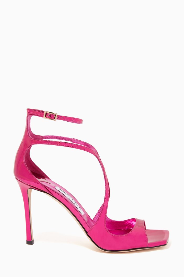 

Azia 95 Sandals in Metallic Leather, Pink