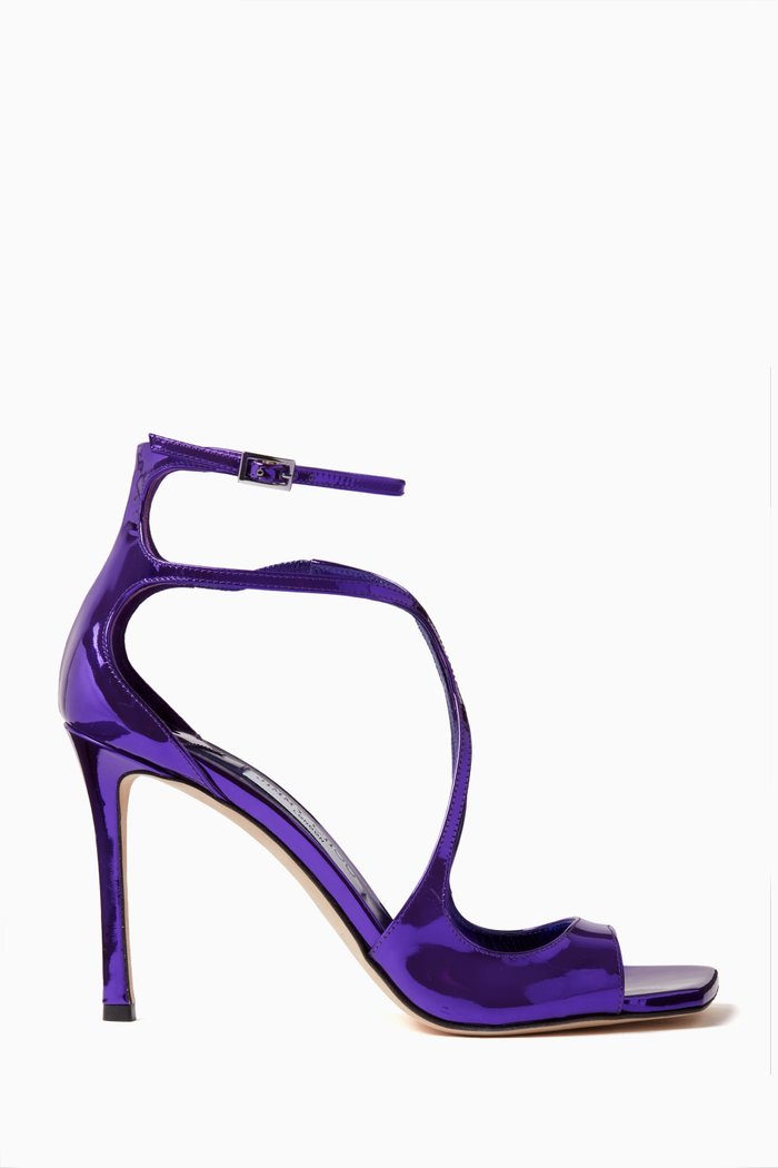 

Azia 95 Sandals in Metallic Leather, Purple