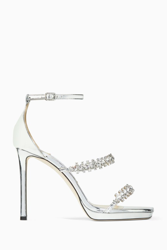 

Bing 105 Sandals in Metallic Leather, Silver