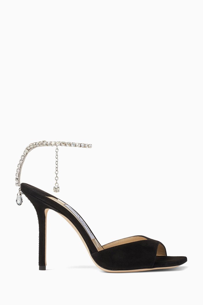 

Saeda 100 Sandals in Suede, Black