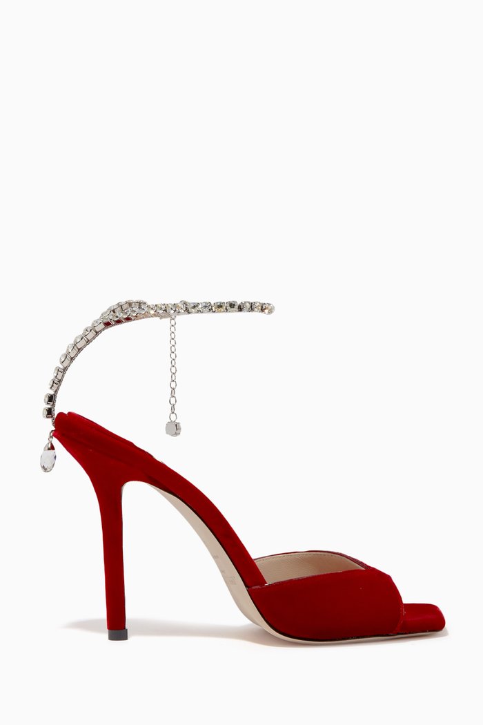 

Saeda 100 Sandals in Velvet, Red