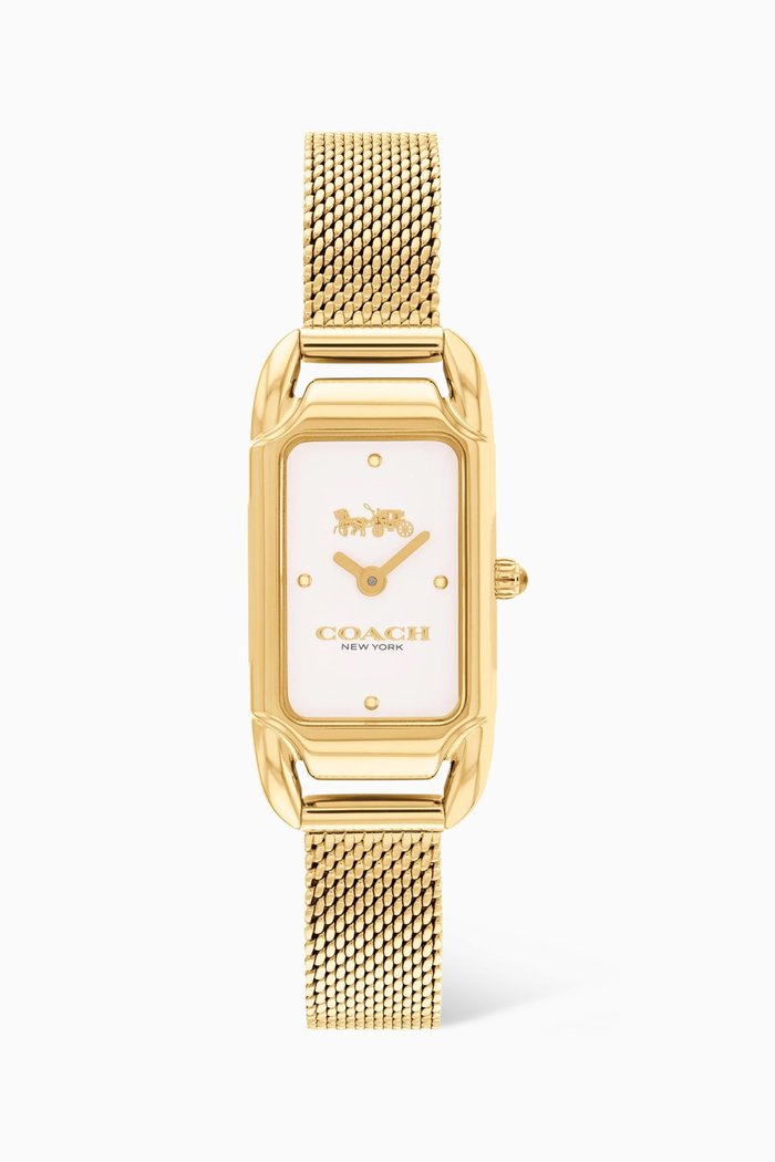 Cadie Quartz Gold-plated Steel Watch, 17.5 x 28.5mm