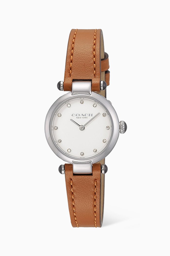 

Cary Quartz Steel & Leather Watch, 26mm, Brown