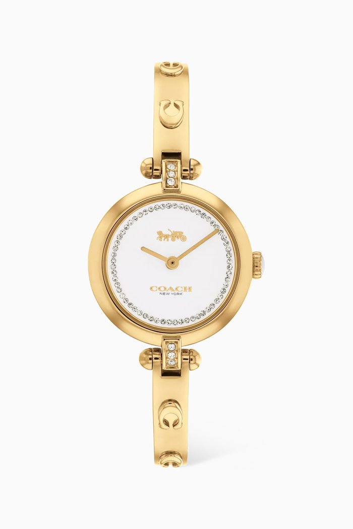 

Cary Quartz Steel Bangle Watch, 26mm, Gold