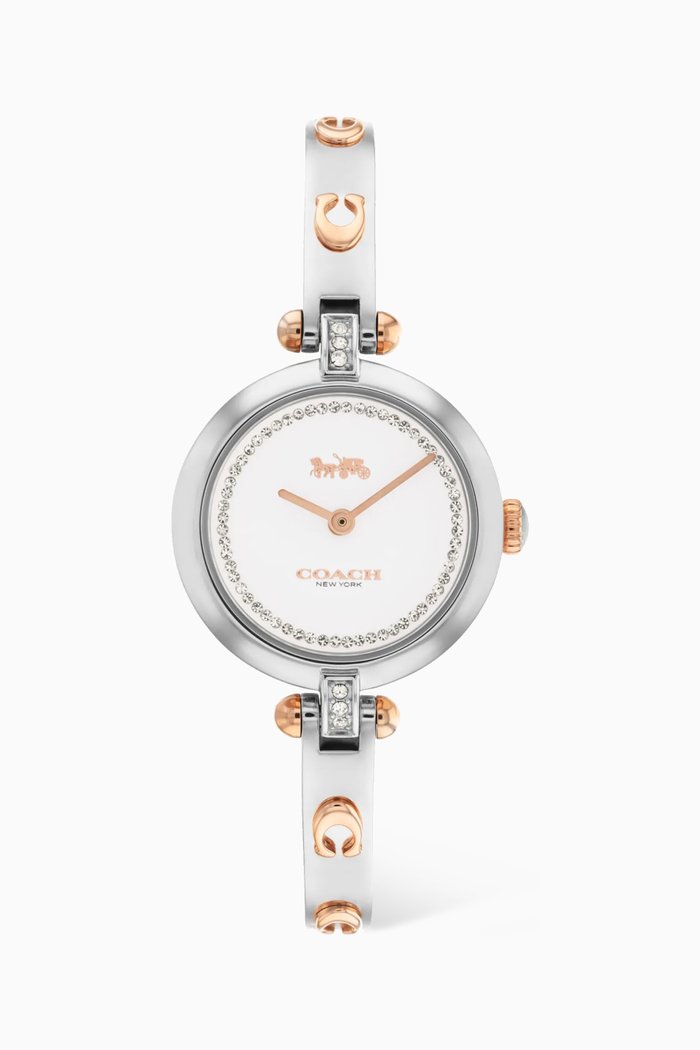 

Cary Quartz Steel Bangle Watch, 26mm, Silver