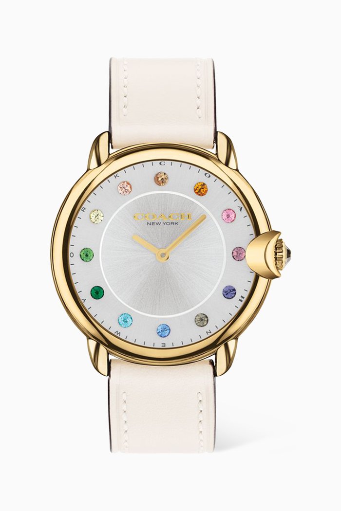 

Arden Quartz Stainless Steel & Leather Watch, 36mm, Gold