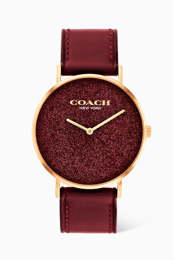 

Perry Quartz Stainless Steel & Leather Watch, 36mm, Red