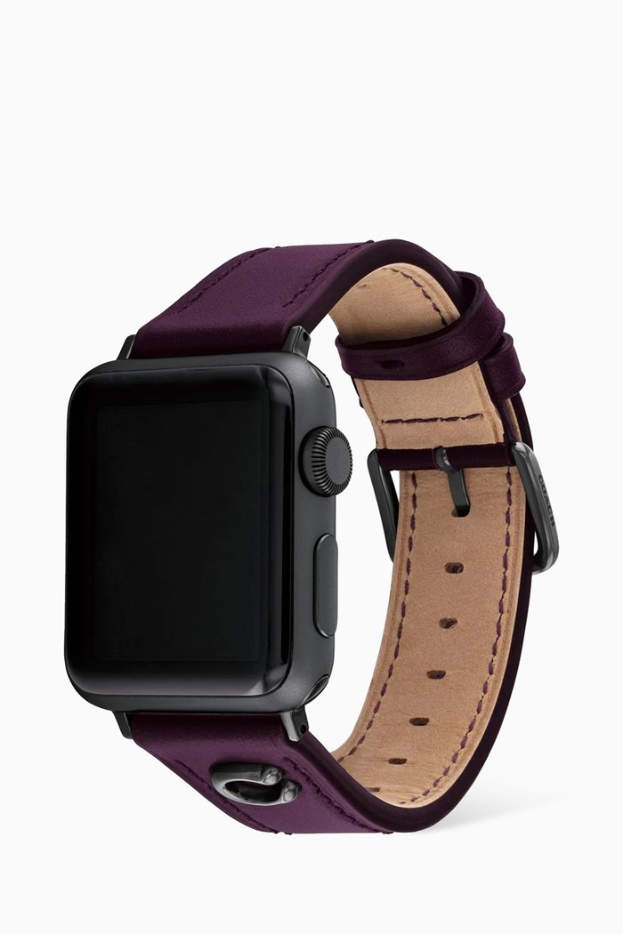 

Apple Watch® Leather Strap, 38mm, Purple
