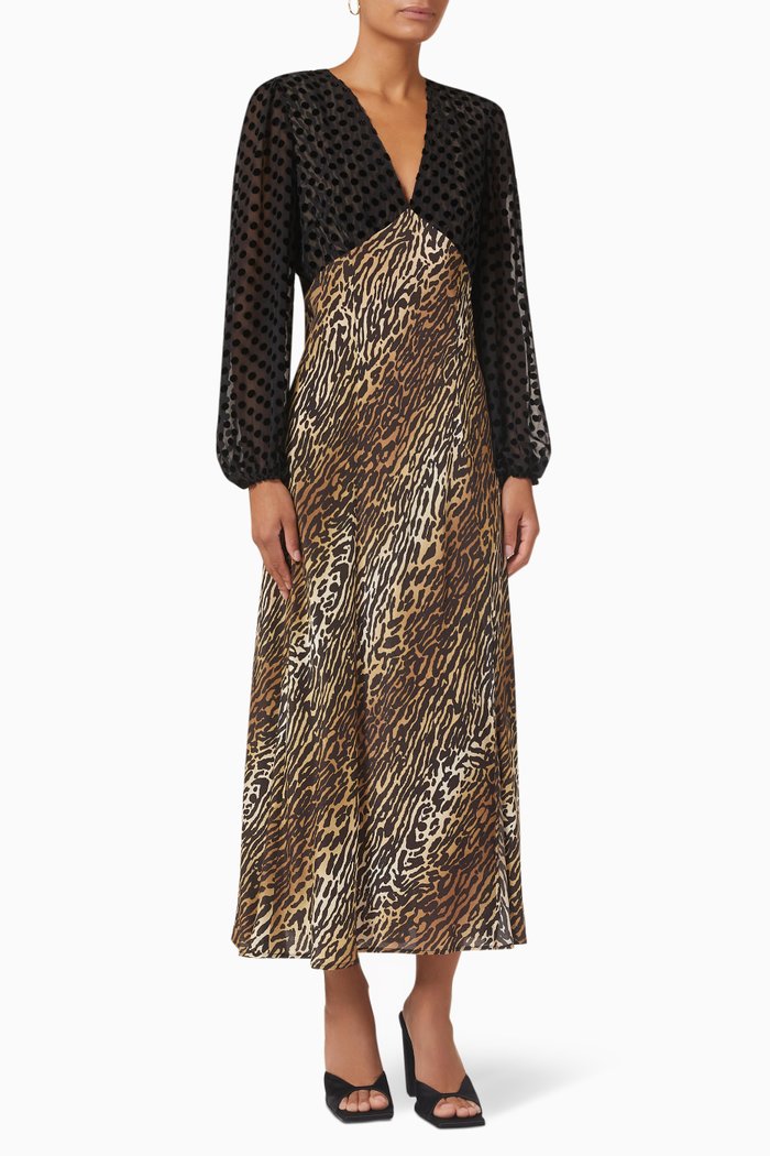 

Melanie Maxi Dress in Silk, Black