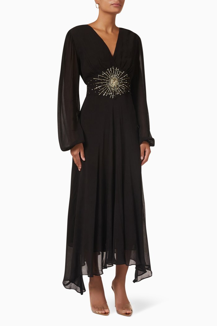 

Christie Embellished Maxi Dress, Black