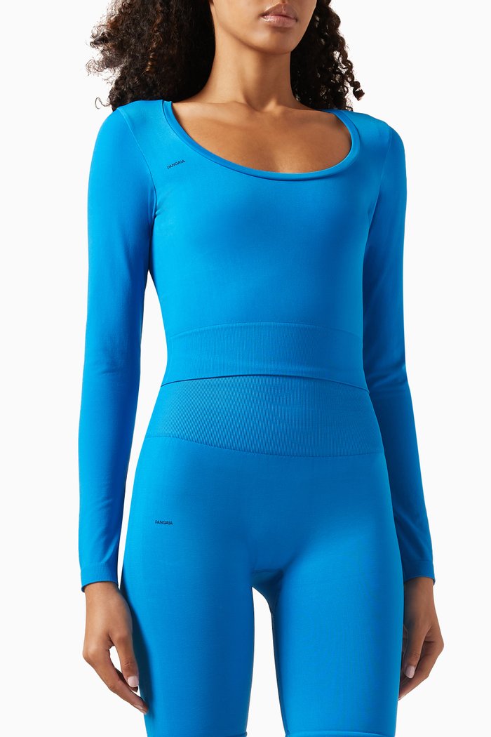 Activewear 2.0 Cropped Long Sleeve Top, Blue