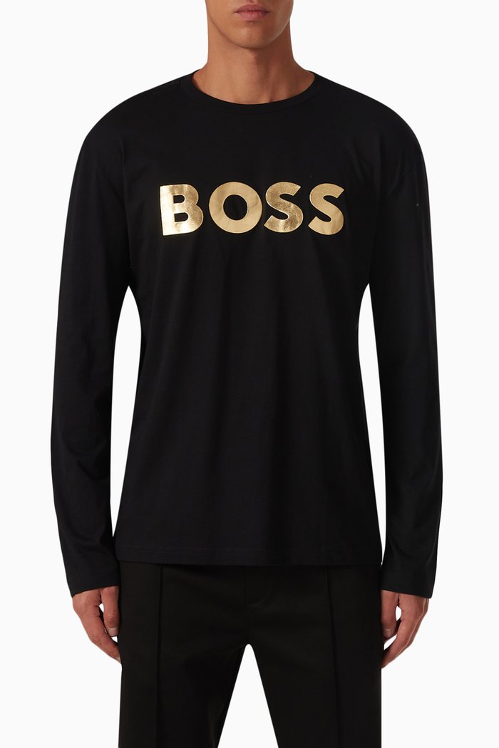 

Sweatshirt in Cotton Jersey, Black