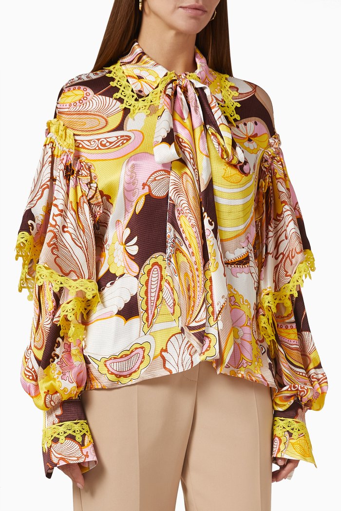 

Printed Blouse in Viscose, Multicolour