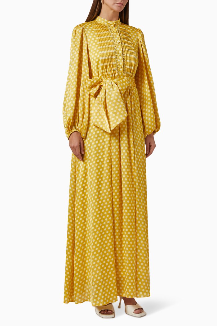 

Polka Dot Maxi Dress, Yellow