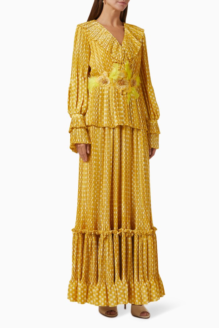 

Polka Dot Maxi Dress, Yellow