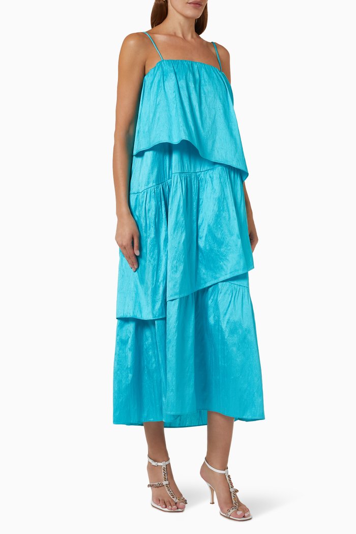 

Kate Dress in Silk, Blue