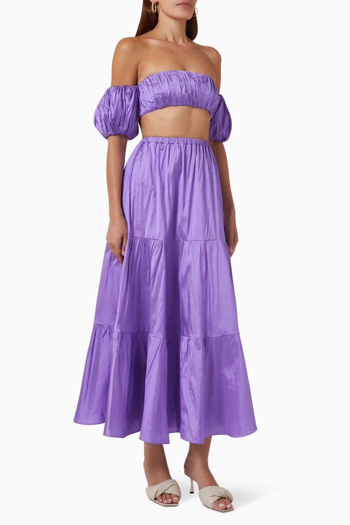 

Mia & Isabelle Set in Silk, Purple