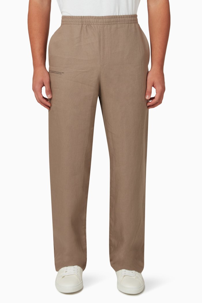 

Wide-leg Pants in Aloe Linen, Neutral