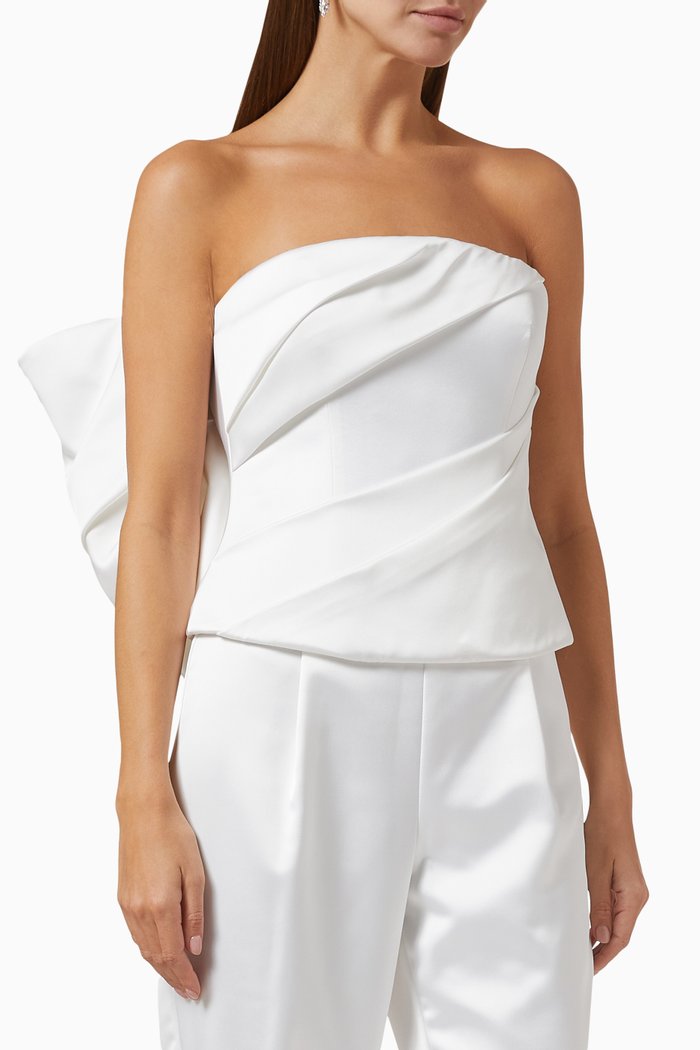 

Corset Top in Satin, White