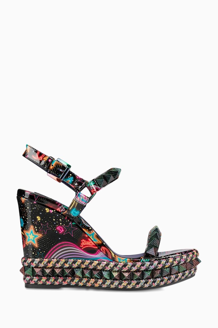 

PyraClou 110 Platform Sandals in Patent Leather, Multicolour