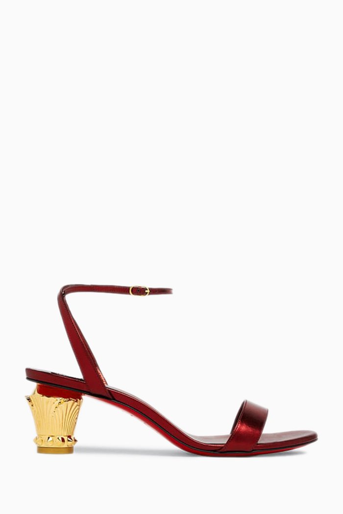 

Lipsita Queen 55 Sandals in Calfskin Leather, Red