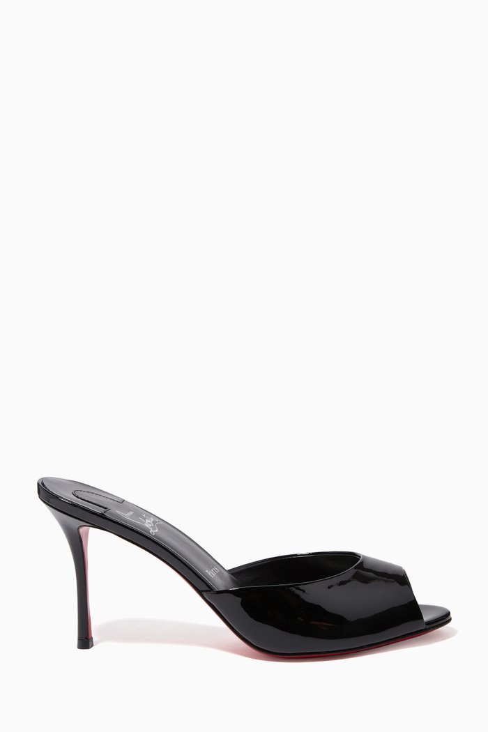Me Dolly 85 Mules in Patent Leather, Black