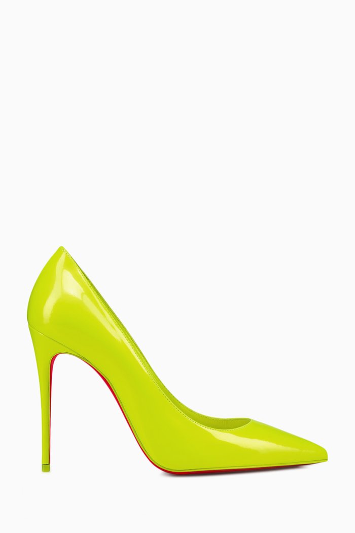 

Kate 100 Pumps in Pearlescent Patent Leather, Yellow
