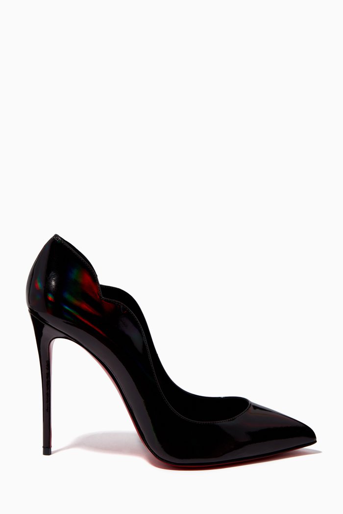 

Hot Chick 100 Pumps in Iridescent Leather, Black