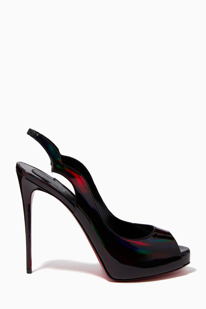 

Hot Chick 100 Slingback Pumps in Patent Leather, Black