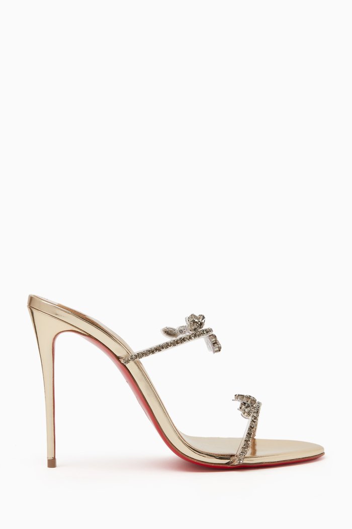 

Just Queen 100 Sandals in Leather & PVC, Metallic