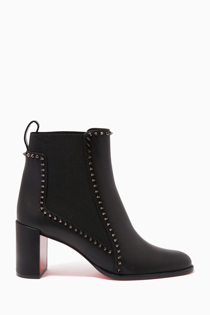 

Out Line Spike Lug 70 Boots in Naplak Leather, Black