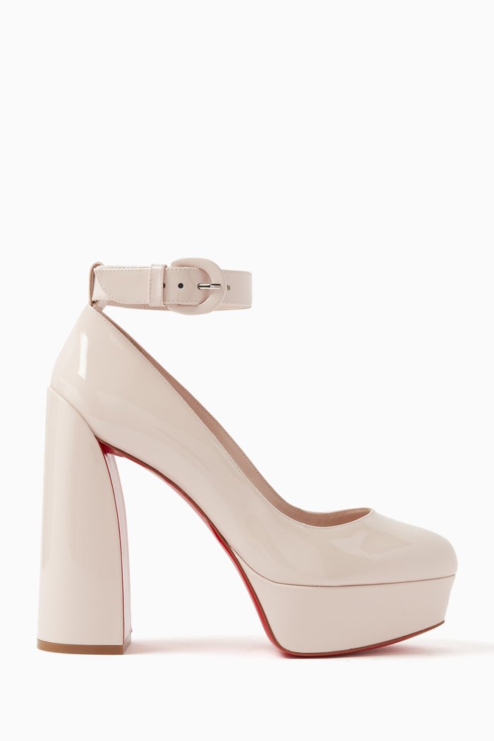 

Movidastrap 130 Slingback Pumps in Patent Leather, Brown