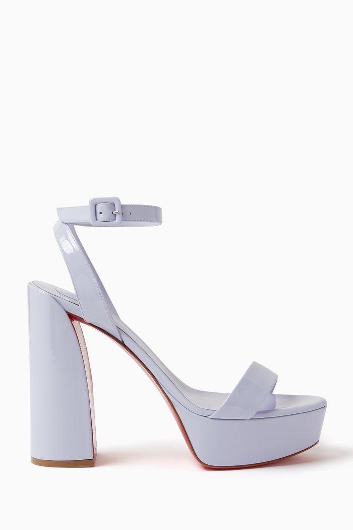 Movida Sabina 130 Platform Sandals in Patent Leather, Purple