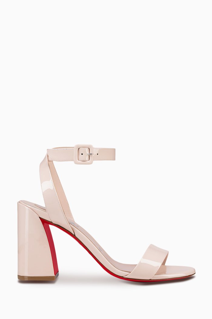 

Miss Sabina 85 Sandals in Patent Leather, Brown