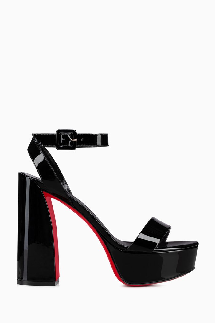 

Movida Sabrina 130 Platform Sandals in Patent Leather, Black