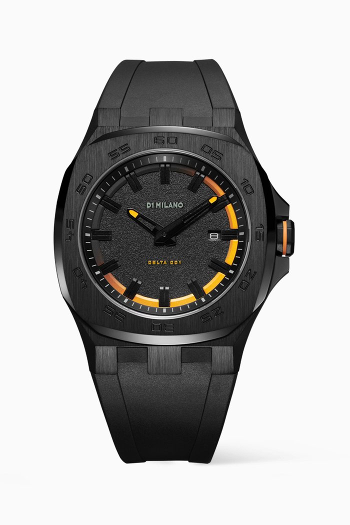 

Rust Delta 001 Quartz Stainless Steel & Rubber Watch, 41.5mm, Black