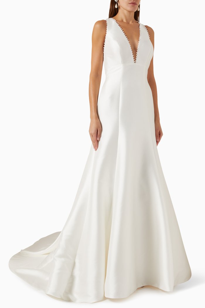 

Masdar Mermaid Wedding Dress in Crêpe, Neutral