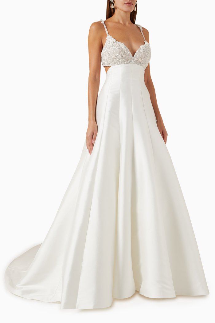 

Khalifa Wedding Dress in Crêpe, Neutral