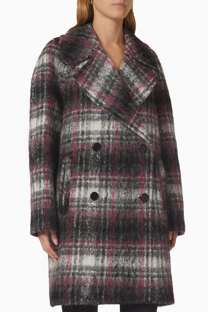 

Check Tailored Coat, Grey
