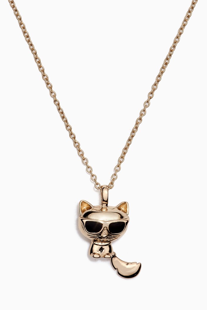 

K/Ikonik Choupette Necklace in Sterling Silver, Gold