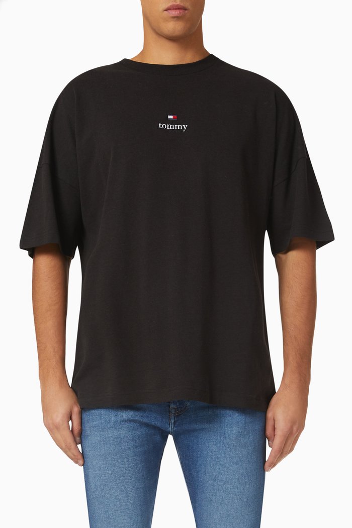 

Logo T-shirt in Cotton Blend, Black