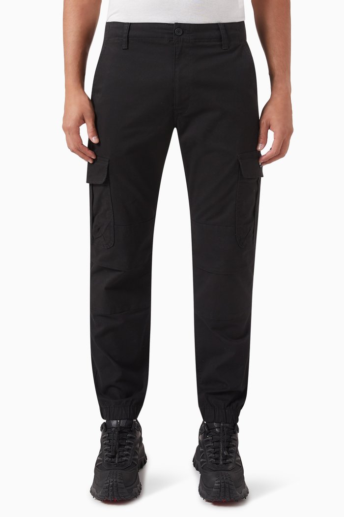 

Ethan Cargo Pants in Cotton, Black