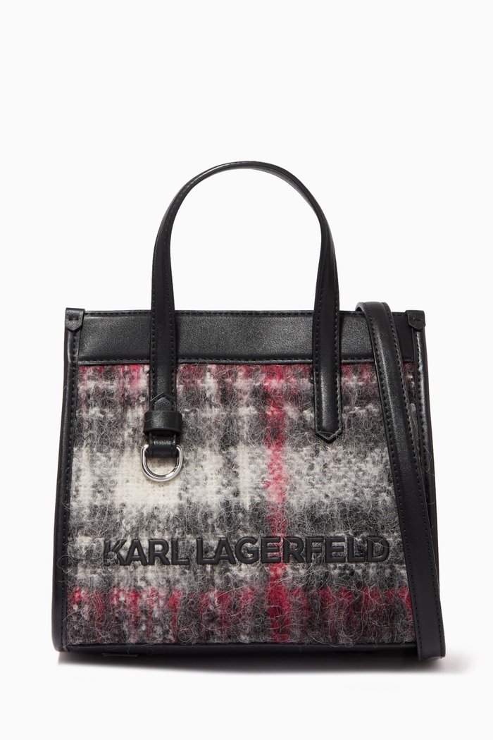 

Small K/Skuare Tote in Checkers Wool, Multicolour